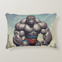 Gorilla BodyBuilder Pop Art Tecknad Teckning