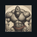 Gorilla BodyBuilder Pop Art Tecknad Teckning Trätavla<br><div class="desc">Digital Computer Animal Art - College Pop Art - Vild Animal Computer Bilder</div>