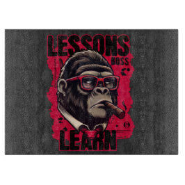 Gorilla Boss Lektioner Lär Skärbräda