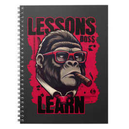Gorilla Boss Lektioner Lär Spiral Anteckningsbok