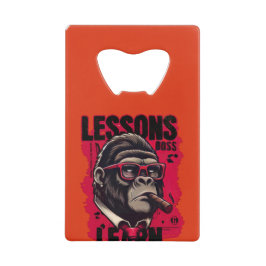 Gorilla Boss Lessons Learn Bottle Opener  Kreditkort Flasköppnare