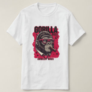 Gorilla Boss T-Shirt – Kraftfull gorilla-grafik