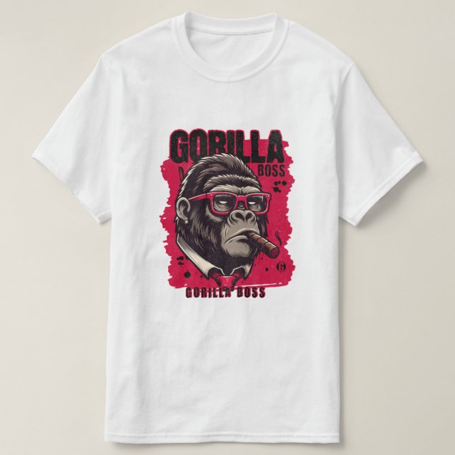 Gorilla Boss T-Shirt – Kraftfull gorilla-grafik (Design framsida)
