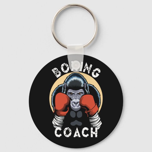 Gorilla Boxing Coach - Idrottstrainer Nyckelring (Framsida)