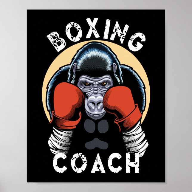 Gorilla Boxing Coach - Idrottstrainer Poster (Framsidan)