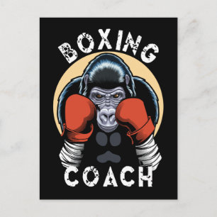 Gorilla boxningscoach - sportstränare vykort