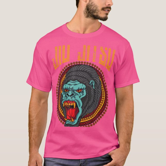 Gorilla Brazilian Jiu Jitsu T Shirt (Framsida)