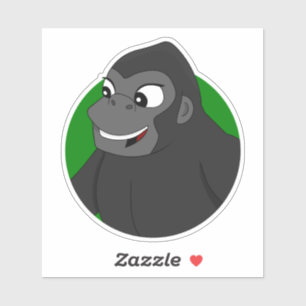 Gorilla Cartoon Anpassad Vinyldekal Klistermärken
