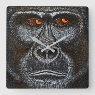Gorilla Clock Fyrkantig Klocka