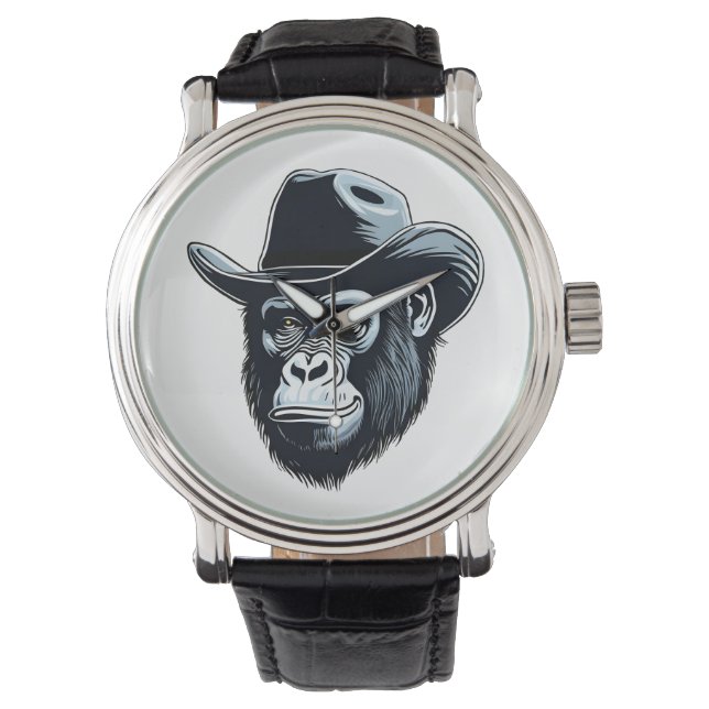 Gorilla Cowboy Armbandsur (Framsida)