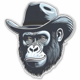 Gorilla Cowboy Klistermärken