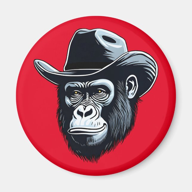 Gorilla Cowboy Magnet (Framsidan)