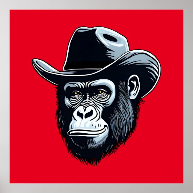 Gorilla Cowboy Poster (Framsidan)