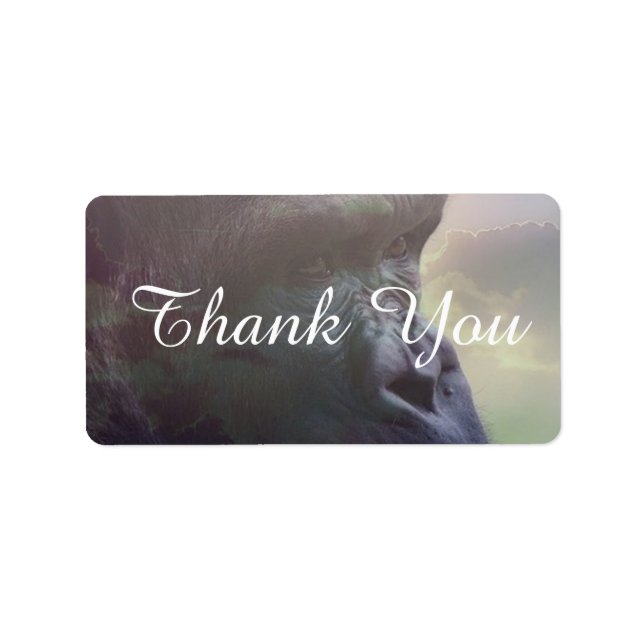 Gorilla Daydröm Adressetikett (Framsidan)