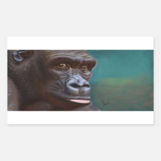 Gorilla-dekal Rektangulärt Klistermärke