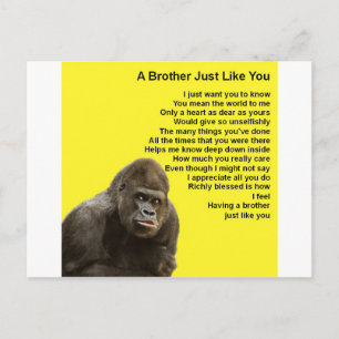 Gorilla Design - Brother Dikt Vykort