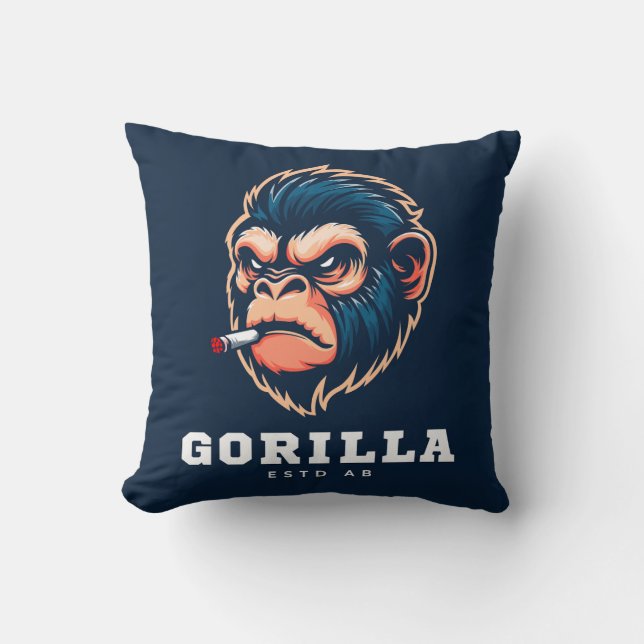 gorilla design pillow kudde (Framsida)