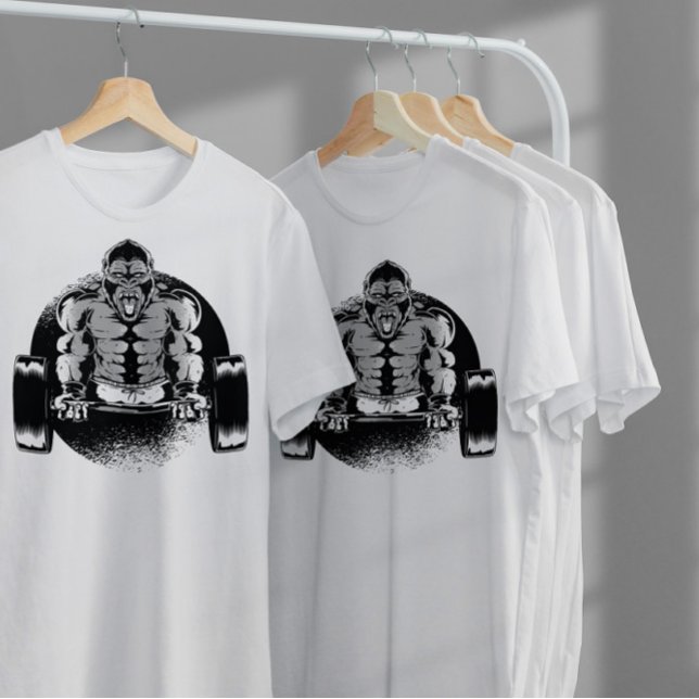 Gorilla Dumbbell T Shirt (Skapare uppladdad)
