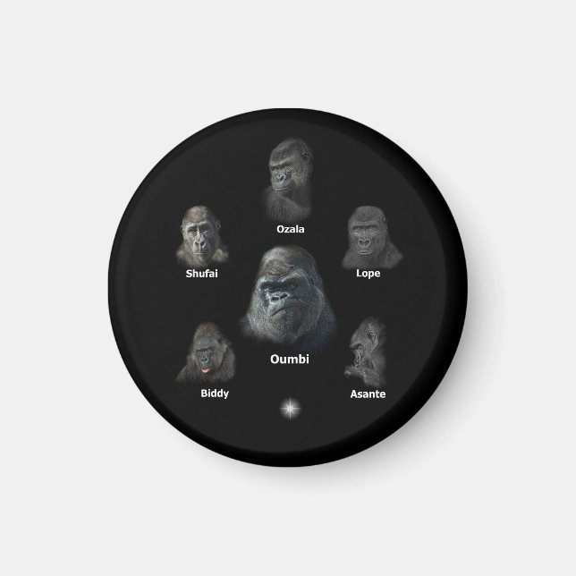 Gorilla Family Magnet (Framsidan)