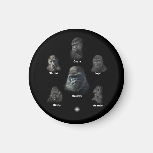 Gorilla Family Magnet (Framsidan)