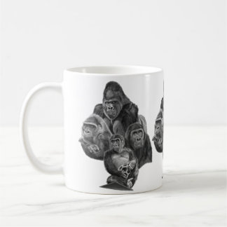 Gorilla Family Mug (ゴリラ家族のマグカップ）Gorilla Life Kaffemugg