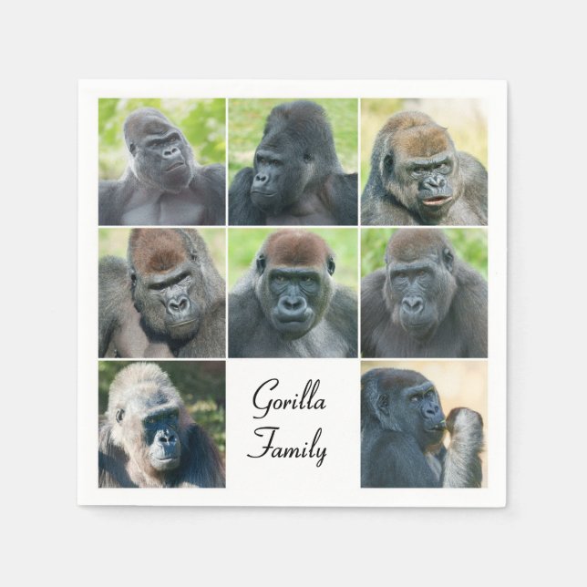 Gorilla Family Pappersservett (Framsidan)