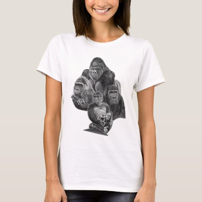 Gorilla Family T-shirt (ゴリラ家族のT-シャツ）Gorilla Life (Framsida)