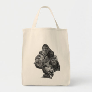 Gorilla Family Totebag (ゴリラ家族のトートバッグ）Gorilla Life Tygkasse