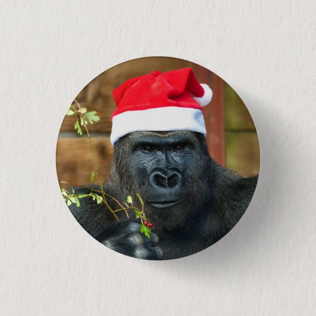 Gorilla Festive Cheer Unleaschad Knapp (Framsida)
