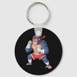 Gorilla Fighter MMA Kick Boxing Träningskonst Nyckelring