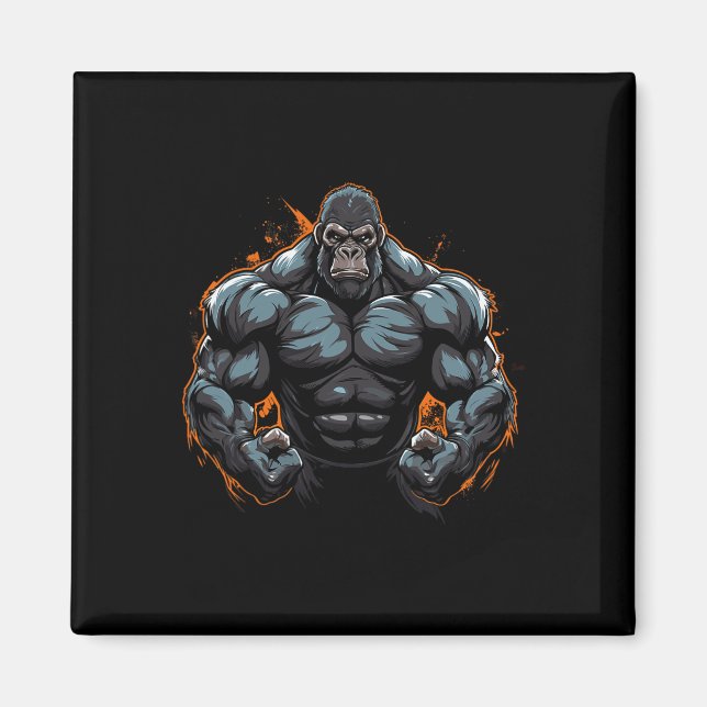 Gorilla Flexing Magnet (Framsidan)