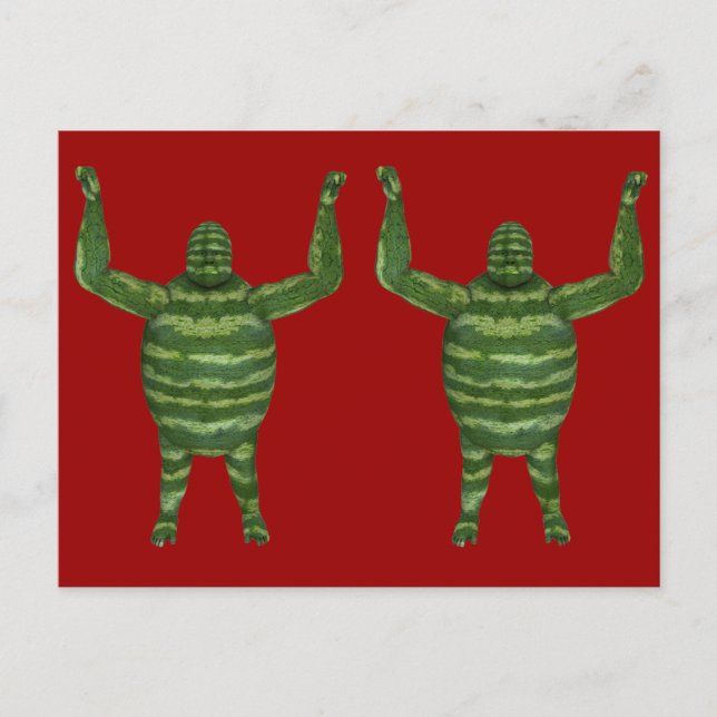 Gorilla för vattenmelondagen vykort (Framsida)