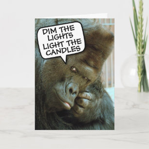 GORILLA FUNNY BIRTHDAY GREETING CARDS KORT