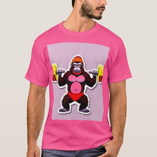 Gorilla Gains - aktiverat Beast Mode T Shirt (Framsida)