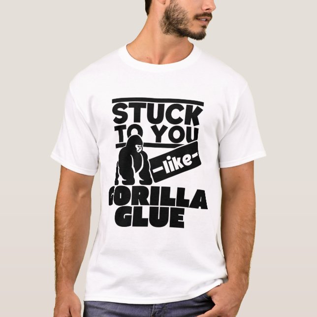 Gorilla Glue, Lung Hair Glue. T Shirt (Framsida)