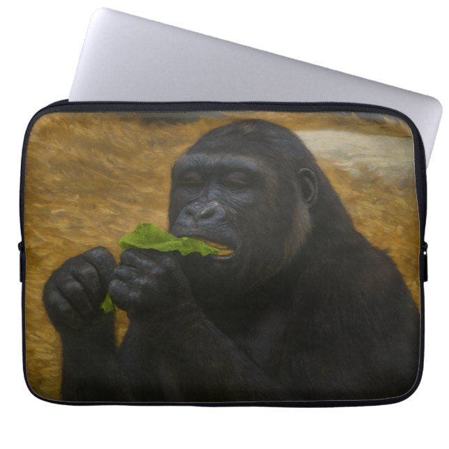 Gorilla Grace - Realistic Wildlife Porträtt Laptop Fodral (Framsidan)