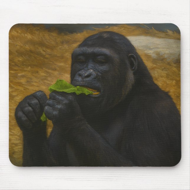Gorilla Grace - Realistic Wildlife Porträtt Musmatta (Framsidan)