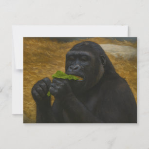 Gorilla Grace - Realistic Wildlife Porträtt Vykort