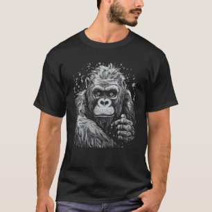 Gorilla Grafisk Design Ape Vilda Djur Konsttryck T Shirt