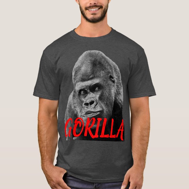 Gorilla Grått T Shirt (Framsida)