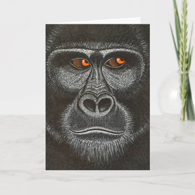 Gorilla Greeting Card Kort (Framsida)