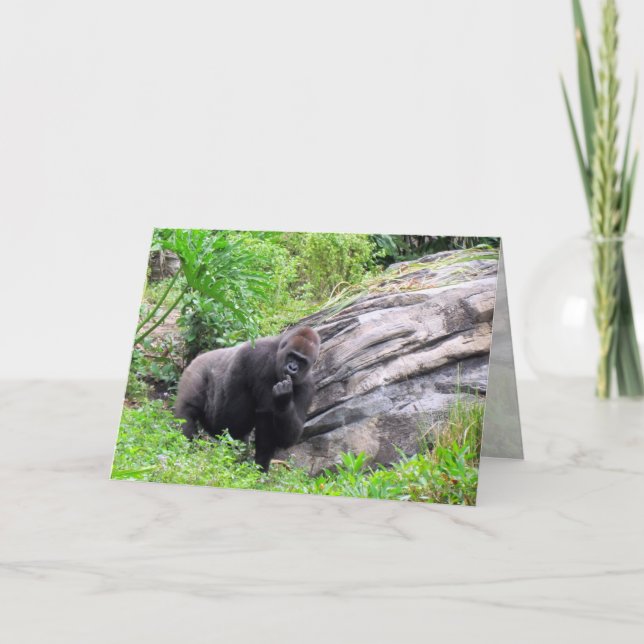 Gorilla Greeting Card Kort (Framsida)