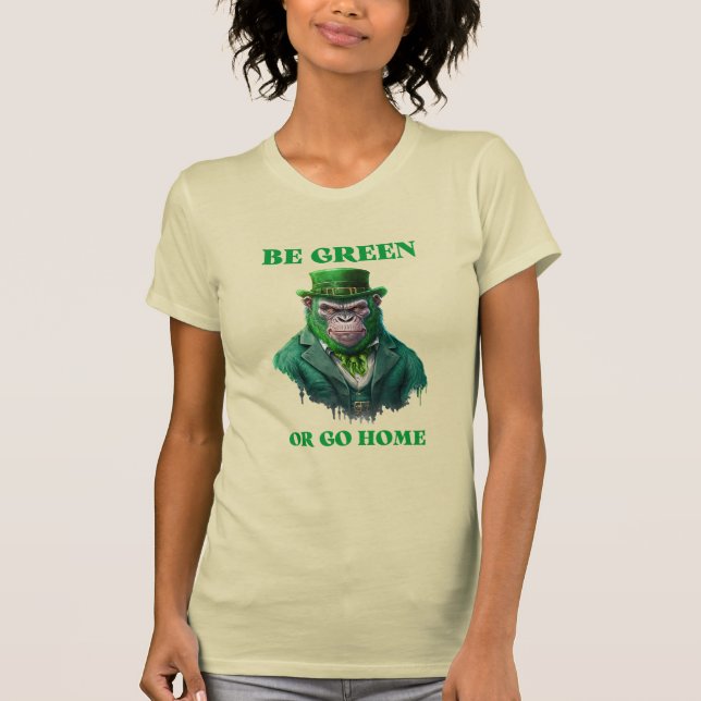 Gorilla Grönt T Shirt (Framsida)