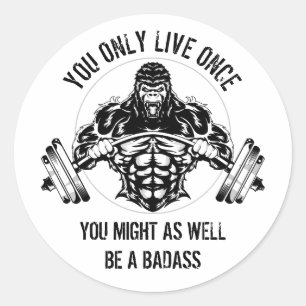 Gorilla Gym Runt Klistermärke