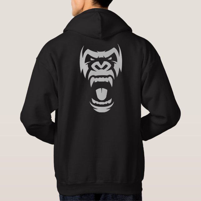 Gorilla Gym T-Shirt, Workout Beast Mood, Fitness Hoodie (Baksida)