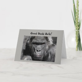 Gorilla, hälsningskort för Fars dag Kort