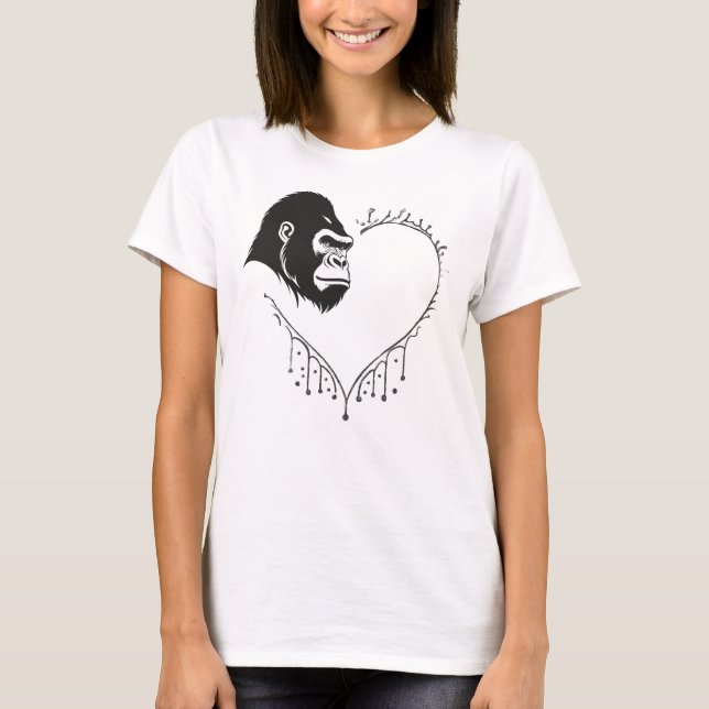 Gorilla Heartslag T Shirt (Framsida)