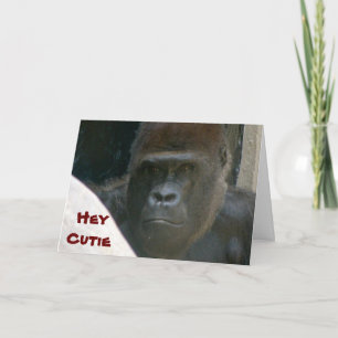 GORILLA, HEY CUTIE VALENTINE-kort Helgkort