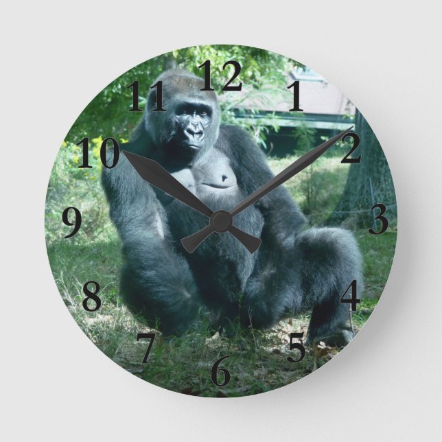 Gorilla Home Decor Rund Klocka (Framsida)