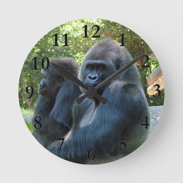 Gorilla Home Decor Rund Klocka (Framsida)
